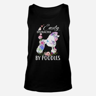 Easily Distracted By Poodles Gift Puppies Is My Valentine Unisex Tank Top - Monsterry UK