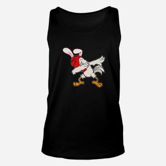 Easter Bunny Dabbing Chicken Rabbit Ears Rooster Gift Unisex Tank Top - Thegiftio UK