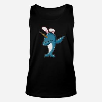 Easter Bunny Dabbing Narwhal Unicorn Rabbit Ears Unisex Tank Top - Thegiftio UK