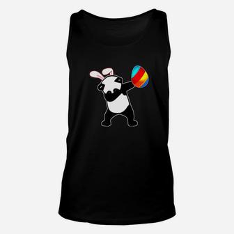 Easter Bunny Dabbing Panda Bear Egg Ears Gift Unisex Tank Top - Thegiftio UK