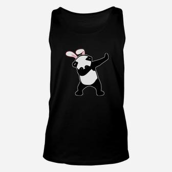 Easter Bunny Dabbing Panda Bear Rabbit Ears Gift Unisex Tank Top - Thegiftio UK