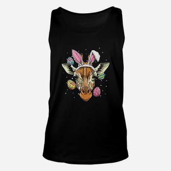 Easter Bunny Giraffe Funny Easter Giraffe Gifts Unisex Tank Top - Thegiftio
