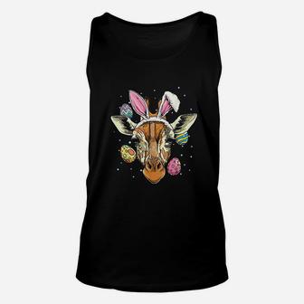 Easter Bunny Giraffe Funny Easter Giraffe Gifts Unisex Tank Top - Thegiftio