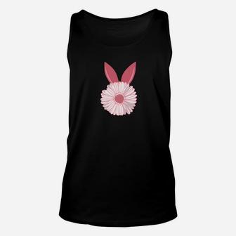 Easter For Women Rabbit Ears And Flower In Pinks Unisex Tank Top - Thegiftio UK