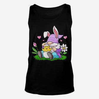 Easter Gnome Shirt Bunny Egg Hunting Women Spring Gnomes Unisex Tank Top | Crazezy AU