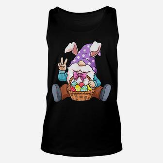 Easter Gnome Shirt Egg Hunting Women Spring Gnomes Unisex Tank Top | Crazezy
