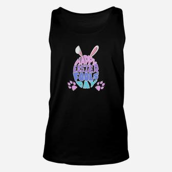 Easter Happy Easter Fools Day Egg With Bunny Ears Unisex Tank Top - Thegiftio UK