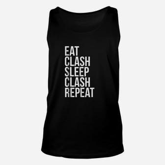 Eat Clash Sleep Clash Repeat Whole Clans Unisex Tank Top | Crazezy