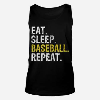 Eat Sleep Baseball Repeat Gift Zip Hoodie Unisex Tank Top | Crazezy