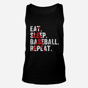 Eat Sleep Baseball Repeat Unisex Tank Top | Crazezy