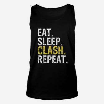 Eat Sleep Clash Repeat Unisex Tank Top | Crazezy