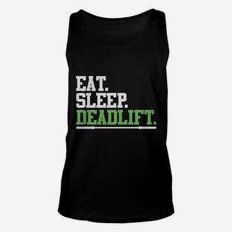 Eat Sleep Deadlift Workout Gym Unisex Tank Top | Crazezy AU