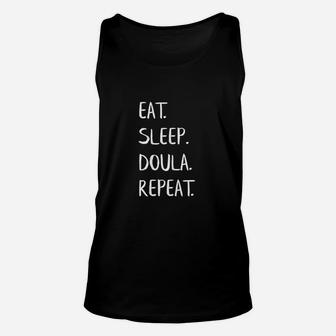 Eat Sleep Doula Repeat Unisex Tank Top | Crazezy