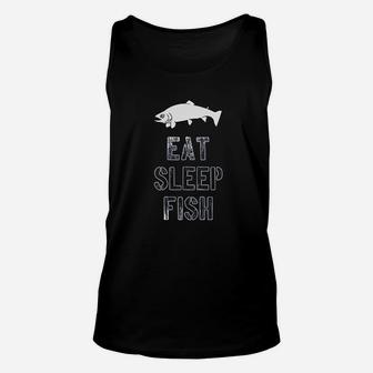 Eat Sleep Fish Funny Fishing Unisex Tank Top | Crazezy CA