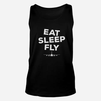 Eat Sleep Fly Unisex Tank Top | Crazezy UK