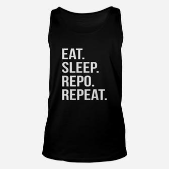 Eat Sleep Repo Repeat Repo Agent Unisex Tank Top - Thegiftio UK