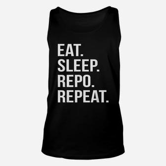 Eat Sleep Repo Repeat Repo Agent Unisex Tank Top - Thegiftio UK