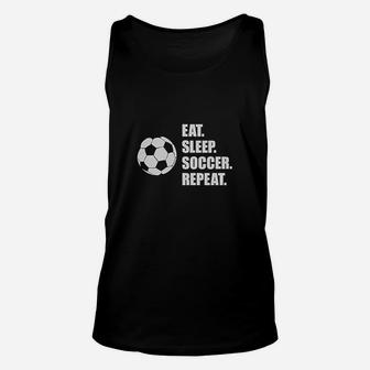 Eat Sleep Soccer Repeat Best Gift For Soccer Fans Unisex Tank Top - Thegiftio UK