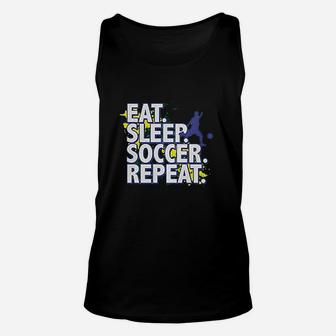 Eat Sleep Soccer Repeat Unisex Tank Top | Crazezy