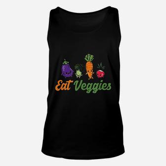 Eat Veggies Vegetarian Unisex Tank Top | Crazezy AU
