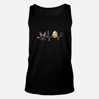 Egg Easter Rabbit Ears Heartbeat Heart Bunny Unisex Tank Top - Thegiftio UK