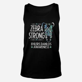 Ehlers Danlos Syndrome Zebra Strong Eds Awareness Gift Idea Unisex Tank Top | Crazezy