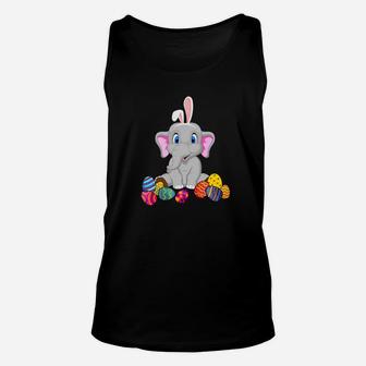 Elephant Bunny Ear With Egg Easter Easter Day Unisex Tank Top - Thegiftio UK