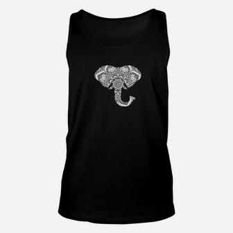 Elephant Mandala Tee Elephant Lover Gift Unisex Tank Top - Thegiftio UK