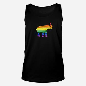 Elephant Rainbow Flag Colorful Gay Pride Unisex Tank Top - Thegiftio UK