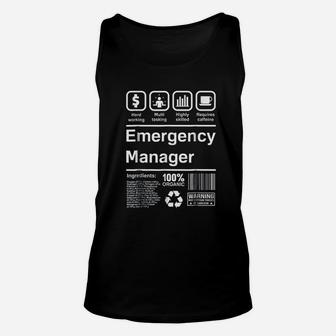Emergency Manager Unisex Tank Top | Crazezy CA