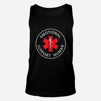 Emotional Support Human Unisex Tank Top | Crazezy
