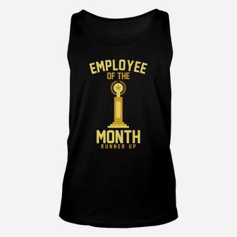 Employee Of The Month Runner Up Funny Job Trophy Unisex Tank Top | Crazezy AU