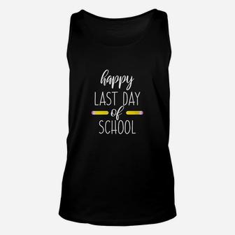 End Of School Year Cute Funny Gift Happy Last Day Of School Unisex Tank Top | Crazezy