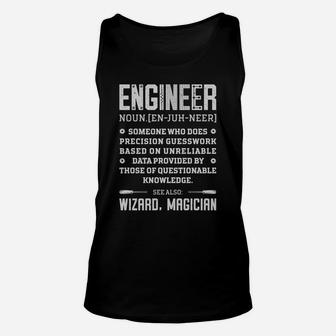 Engineer Definition Funny Noun Engineering Dictionary Term Unisex Tank Top | Crazezy