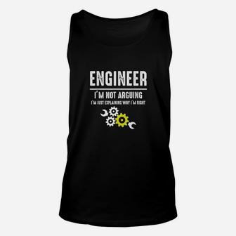 Engineer Im Not Arguing Engineering Distressed Quote Unisex Tank Top - Monsterry