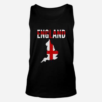 England Country Map Flag Unisex Tank Top | Crazezy