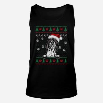 English Pointer Christmas Ugly Sweater Funny Dog Lover Xmas Sweatshirt Unisex Tank Top | Crazezy
