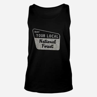 Enjoy Your National Forest Vintage Camping Mountains Unisex Tank Top | Crazezy