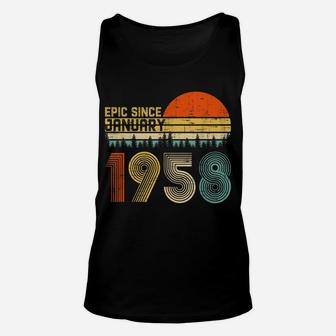 Epic Since January 1958 62Nd Birthday Gift 62 Years Old Unisex Tank Top | Crazezy