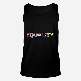 Equality Lgtbq Pride Flag Design Unisex Tank Top | Crazezy