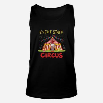 Event Staff Circus Tent Elephant And Lion Unisex Tank Top | Crazezy