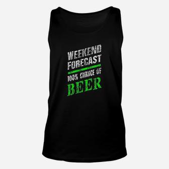 Extreme Muddin Weekend Forecast On A Black Unisex Tank Top | Crazezy CA