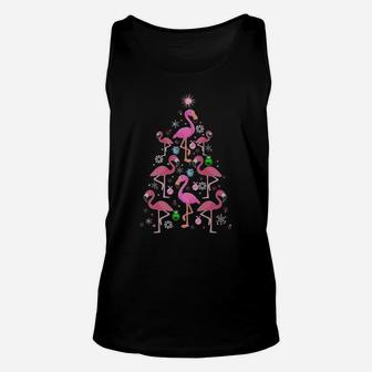 Fa La La Mingo Flamingo July Christmas Tree Mid Year Santa Unisex Tank Top | Crazezy CA