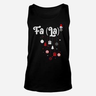 Fa La8 Funny Christmas T Shirt Santa Fa La Math Teacher Unisex Tank Top | Crazezy DE