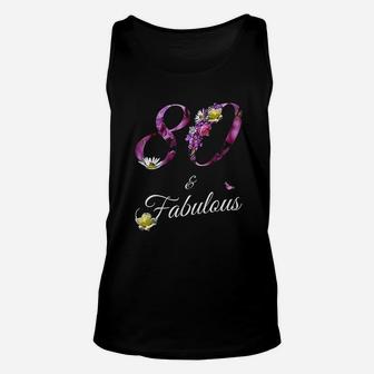 Fabulous 80 Year Old Unisex Tank Top | Crazezy CA