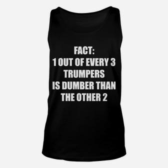 Fact 1 Out Of Every 3 Trumpers Is Dumber Than The Other 2 Unisex Tank Top - Monsterry DE