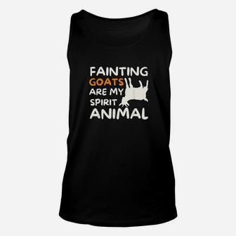 Fainting Goats Are My Spirit Animal Funny Goat Lover Unisex Tank Top | Crazezy DE