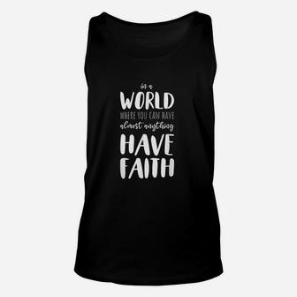 Faith Hope Love Christian Plus Size Women Unisex Tank Top | Crazezy