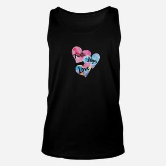 Faith Hope Love Cute Hearts Her Valentine Day Unisex Tank Top - Monsterry