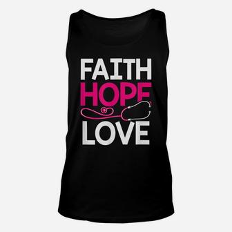 Faith Hope Love Nursing Practitioner Nurse Superhero Gift Unisex Tank Top | Crazezy